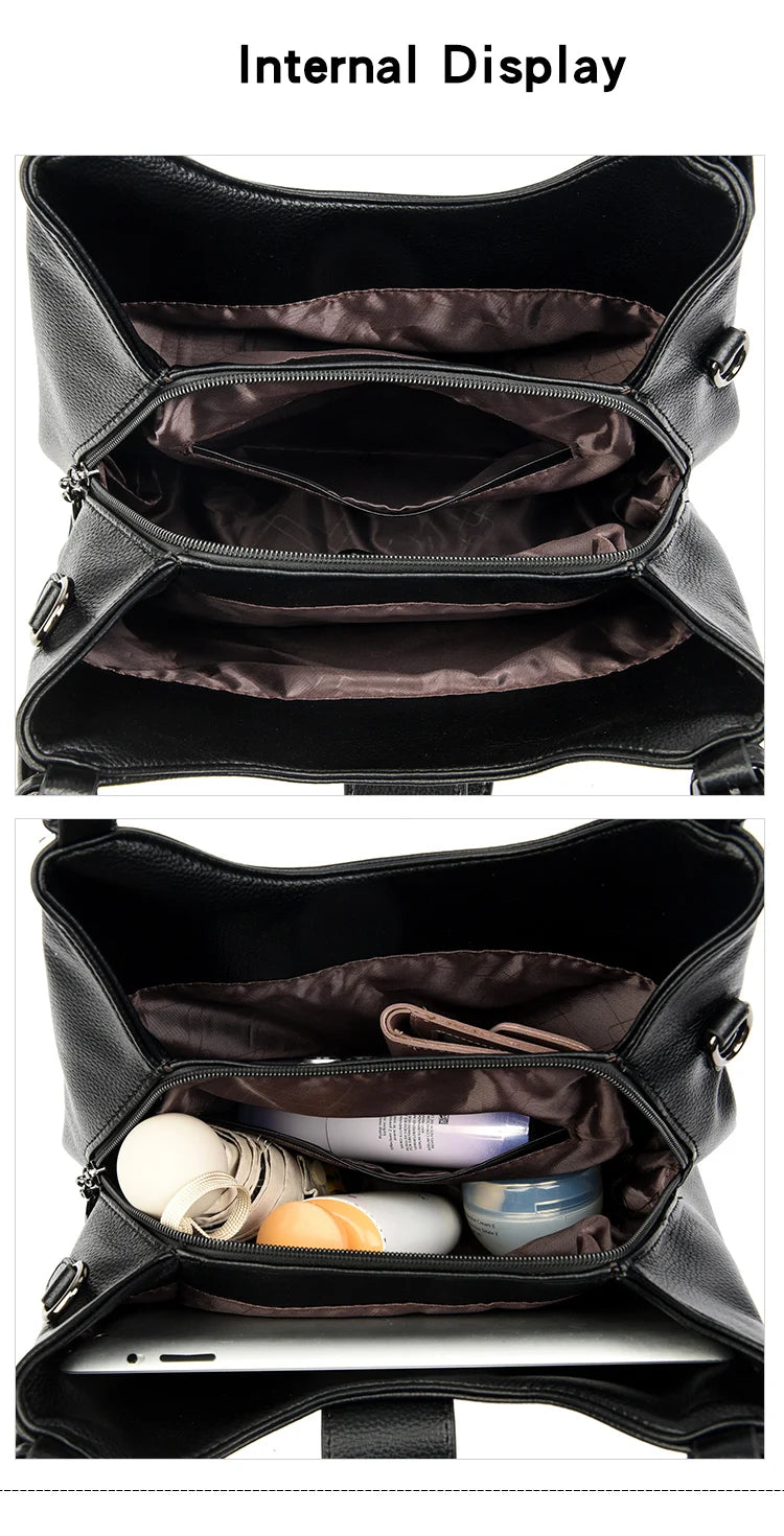 Genuine Luxury Purses Handbags Fashion High Quality Soft Leather Shoulder  Crossbody Bags for Women Large Tote 2024 Sac A Main