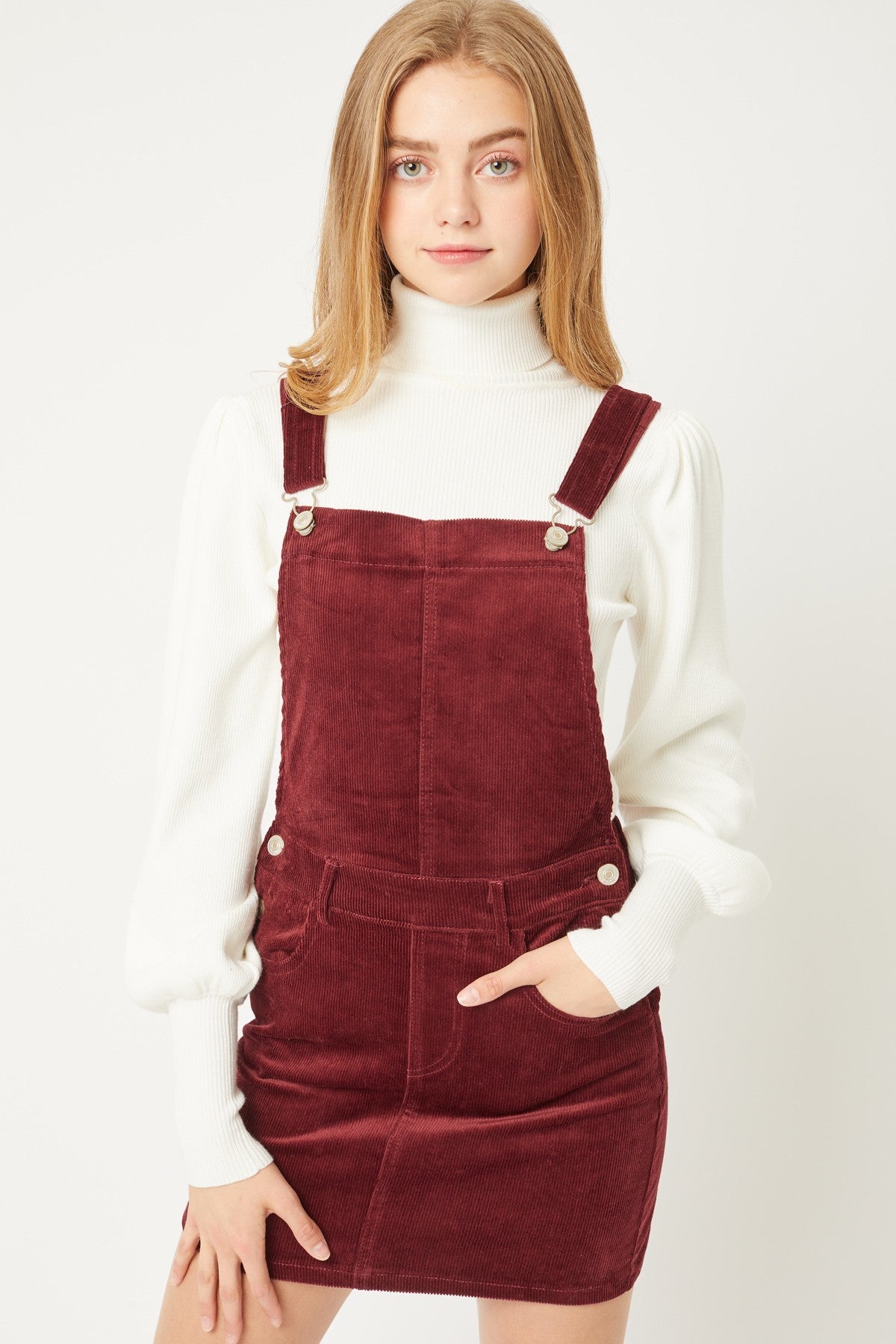 Overall Dress W/ Adjustable Straps, Belt Loops, And Two Front And Back Pockets - https://www.luxenorstore.com