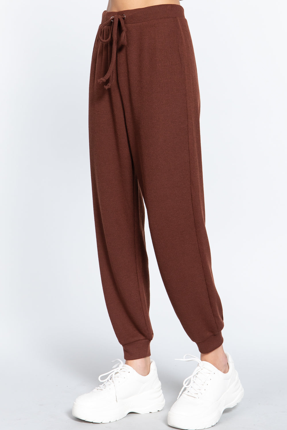 Waist String Detail Hacci Long Pants - https://www.luxenorstore.com