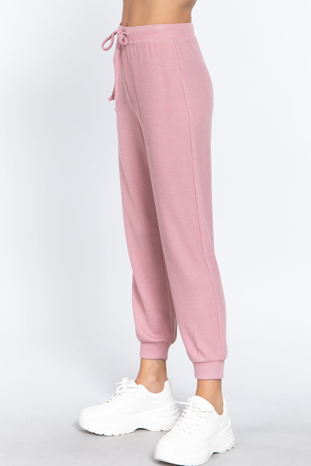 Waist String Detail Hacci Long Pants - https://www.luxenorstore.com