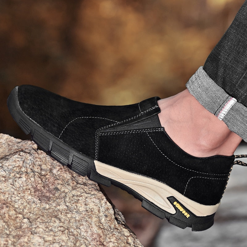 Brand Men's Shoes Genuine Leather Casual Shoes Outdoor Men's Breathable Sneakers Suede Original Men's Moccasins Loafers Sneakers