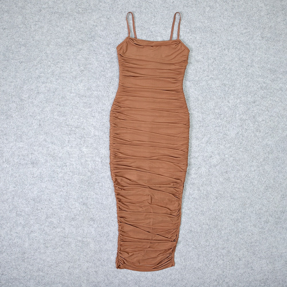 BEAUKEY 2020 Summer New Arrival Sexy Long Bodycon HL Bandage Dresses Women Spaghetti Straps Organza Mesh Maxi Dress Party Club - https://www.luxenorstore.com