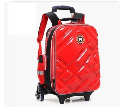 3D  Boy's trolley Bag with wheels for school Kids Rolling Bag on wheels Children's Travel Bag 6 wheels School Trolley Backpack
