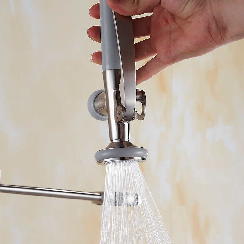 Kitchen Faucet Chrome Brass Tall kitchen faucet mixer Sink Faucet Pull Out Spray Single Handle Swivel Spout Mixer Taps MH-4829 - https://www.luxenorstore.com