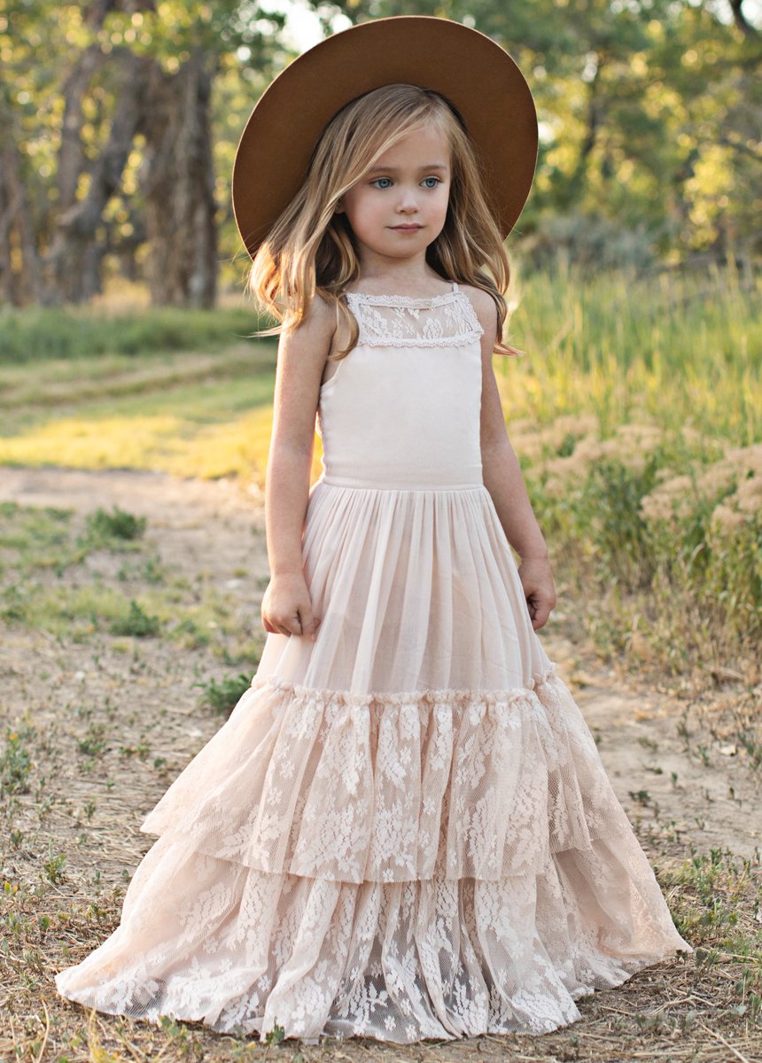 Summer Girls Lace Chiffon Dresses Kids Flower Girl Wedding Princess Party Dress Vestidos Costume Children Clothing For 4-14Years - https://www.luxenorstore.com