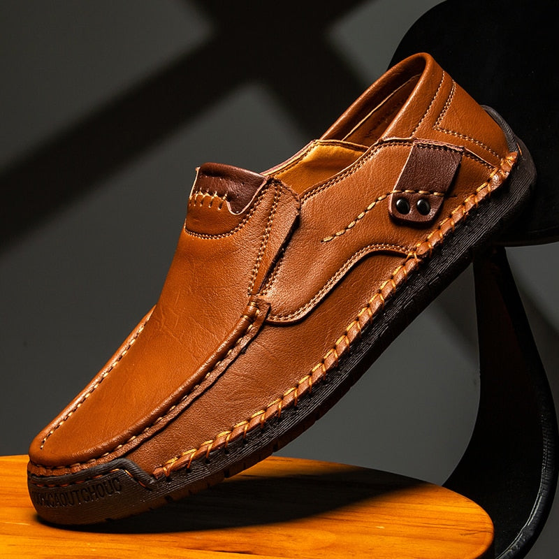 Men's Casual Shoes Handmade Mens Style Shoes Comfortable Lace Up Men's Moccasins Breathable Mens Loafers Big Size 48 Sneakers