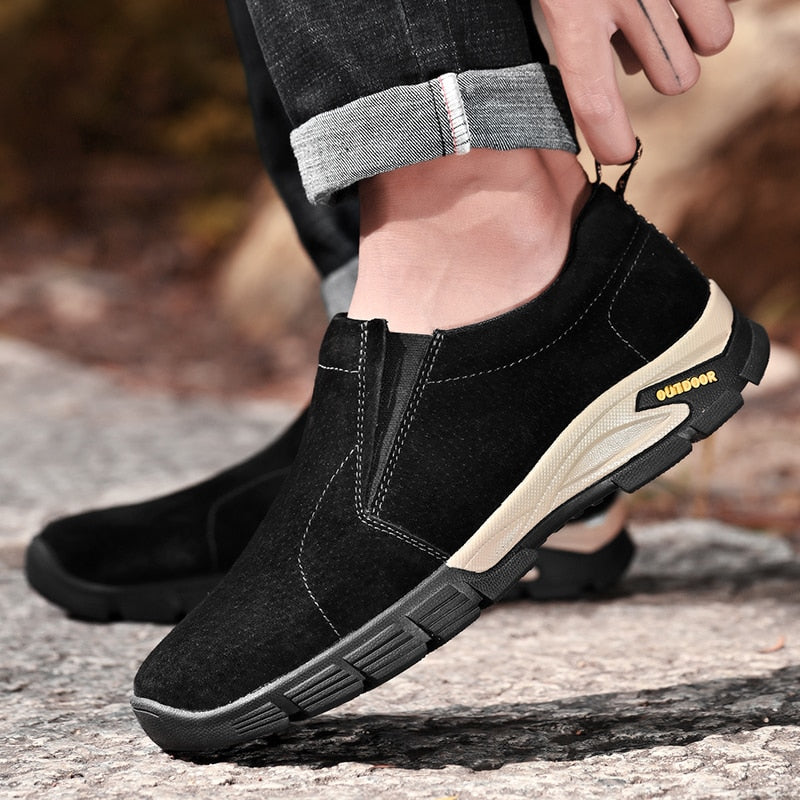 Brand Men's Shoes Genuine Leather Casual Shoes Outdoor Men's Breathable Sneakers Suede Original Men's Moccasins Loafers Sneakers