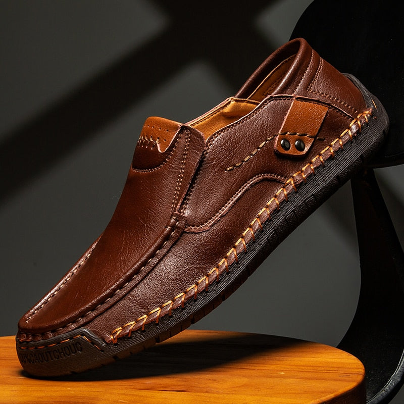 Men's Casual Shoes Handmade Mens Style Shoes Comfortable Lace Up Men's Moccasins Breathable Mens Loafers Big Size 48 Sneakers