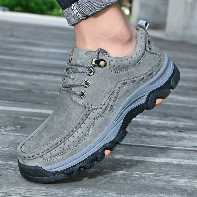 New Large Size Men's Shoes Genuine Leather Flats Men Loafers High Quality Outdoor Men Sneakers Breathable Male Casual Shoes