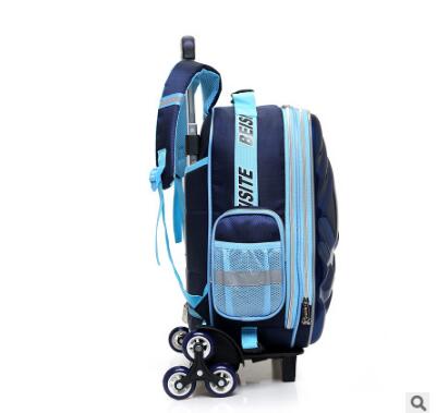 3D  Boy's trolley Bag with wheels for school Kids Rolling Bag on wheels Children's Travel Bag 6 wheels School Trolley Backpack