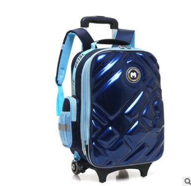 3D  Boy's trolley Bag with wheels for school Kids Rolling Bag on wheels Children's Travel Bag 6 wheels School Trolley Backpack