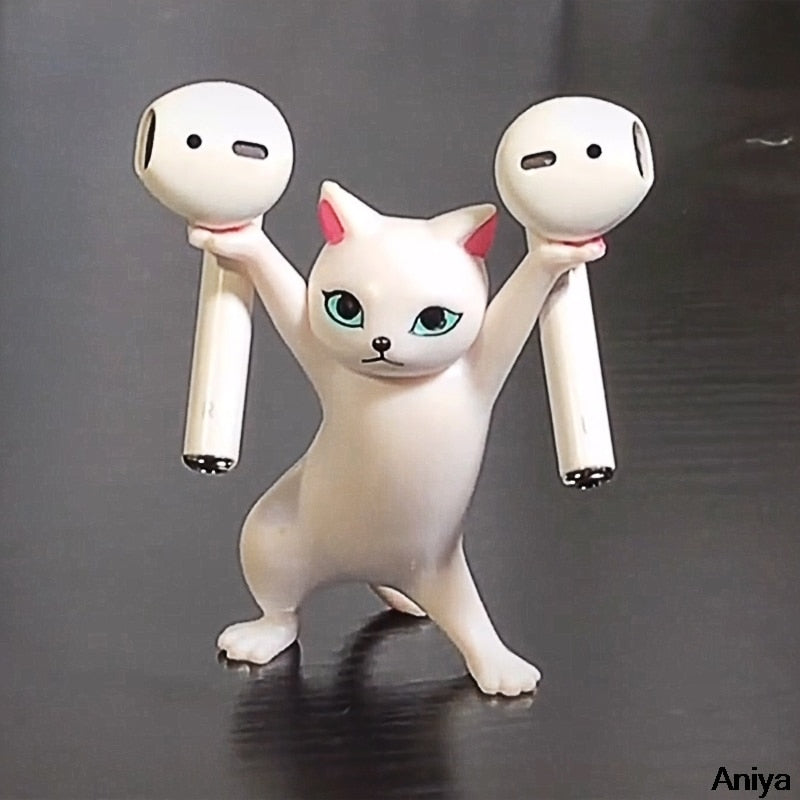 5pcs Set Funny Cat Pen Holder Toy Hold Everything Cat Earphone Bracket Home Decor Festival Decoration Charming Kitty Storage Set - https://www.luxenorstore.com