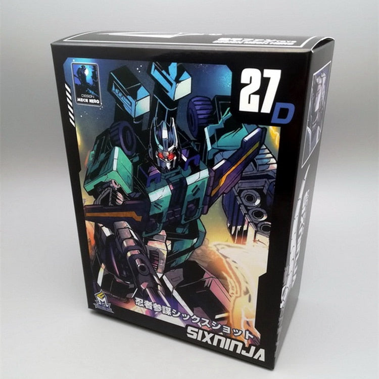 Transformation MFT MF27 MF-27 MF-27G Sixshot Greatshot Ninja Pioneer Series Armored Vehicle Jet War G1 Action Figure Toys - https://www.luxenorstore.com
