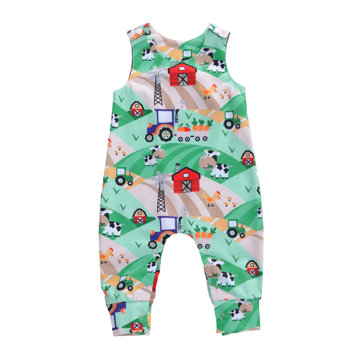 Citgeett Summer Newborn Baby Boys Girls Cotton Romper Sleeveless Button Jumpsuit Playsuit Overalls Casual Outfits - https://www.luxenorstore.com