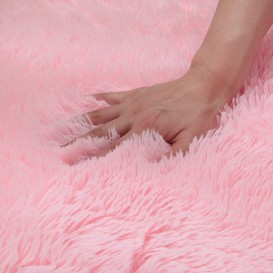 Pink Carpet For Girls Shaggy Children's Floor Soft Mat Living Room Decoration Teen Doormat Nordic Red Fluffy Large Size Rugs - https://www.luxenorstore.com