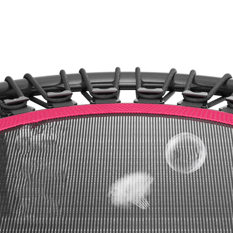 40" Fitness trampoline Silent Mini with Adjustable Handle length Adults Kids indoor GYM Bungee Rebounder Jump Trainer Workout