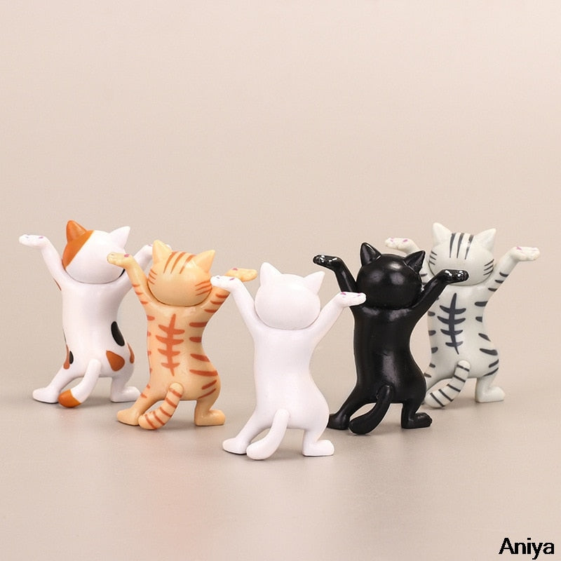 5pcs Set Funny Cat Pen Holder Toy Hold Everything Cat Earphone Bracket Home Decor Festival Decoration Charming Kitty Storage Set - https://www.luxenorstore.com