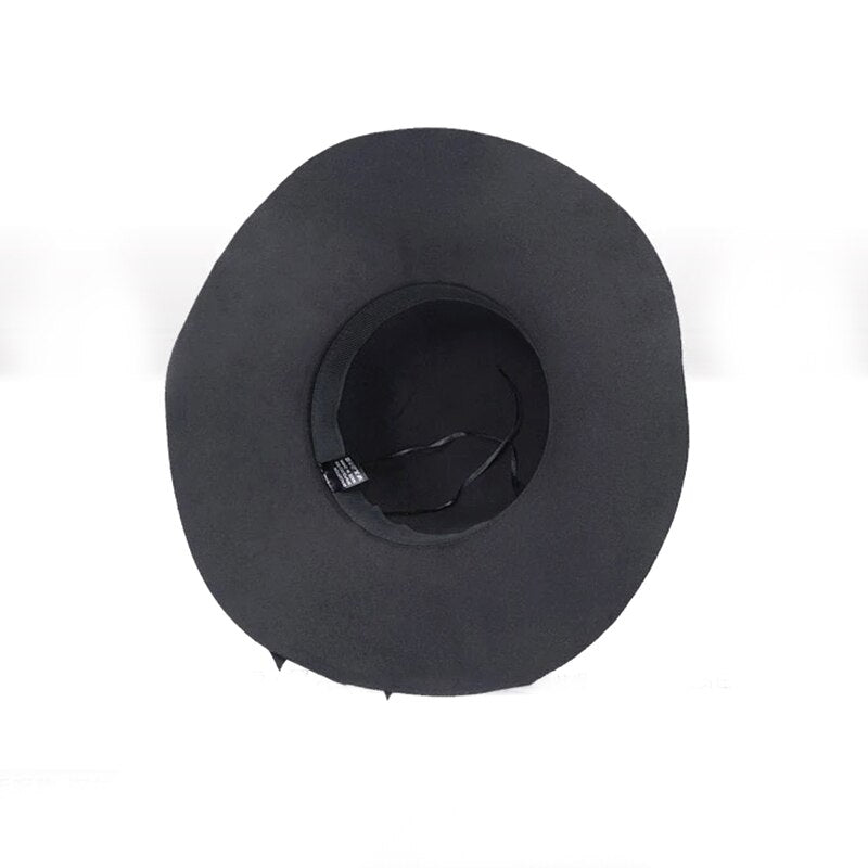 Women's Wide Brim Felt Bowler Faux Wool Fedora Hat Floppy Sun Bowknot Cloche Cap Bowlers Hat for Ladies gorros mujer invierno