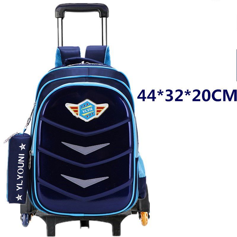 PU School bag with wheels for boys School trolley backpack for girls waterproof Wheeled backpack for school bags trolley bags