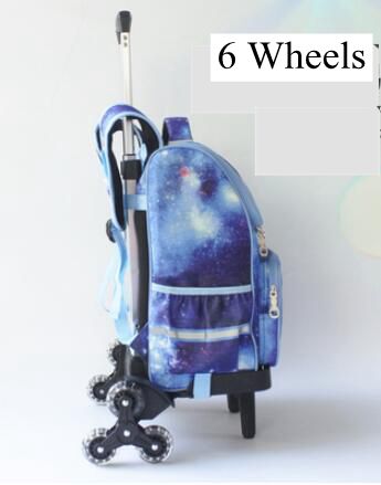 School Trolley Backpack For Girls Trolley bags with Wheels Children School Rolling Backpack Bag For kids  wheeled school bag