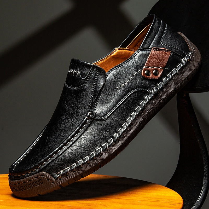 Men's Casual Shoes Handmade Mens Style Shoes Comfortable Lace Up Men's Moccasins Breathable Mens Loafers Big Size 48 Sneakers