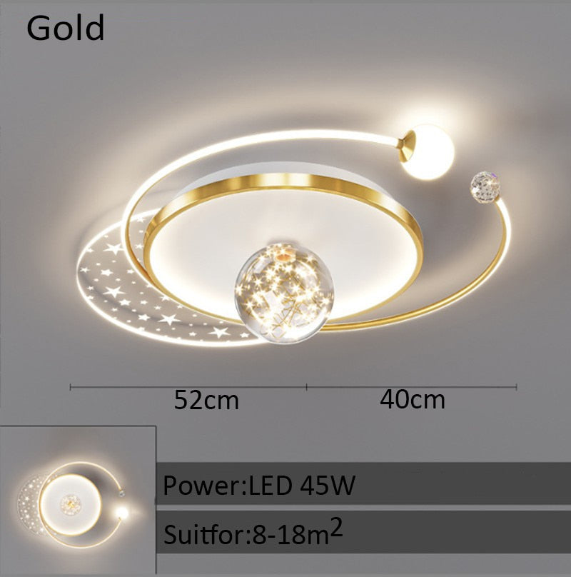 Modern Bedroom Ceiling Lamp Personalized Gypsophila Children's Room Chandelier Creative LED Study Room Interior Decoration Lamps