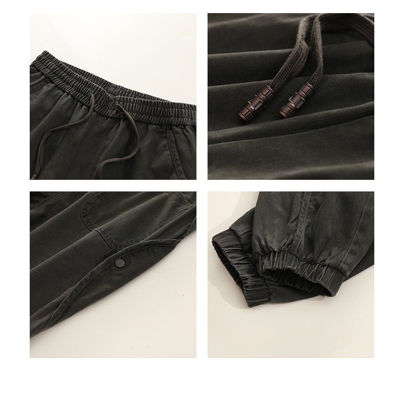 Plus Size Japanese Streetwear Oversize Cargo Pants Men Clothing Harajuku Casual Joggers Korean Hip Hop Baggy Trousers Male