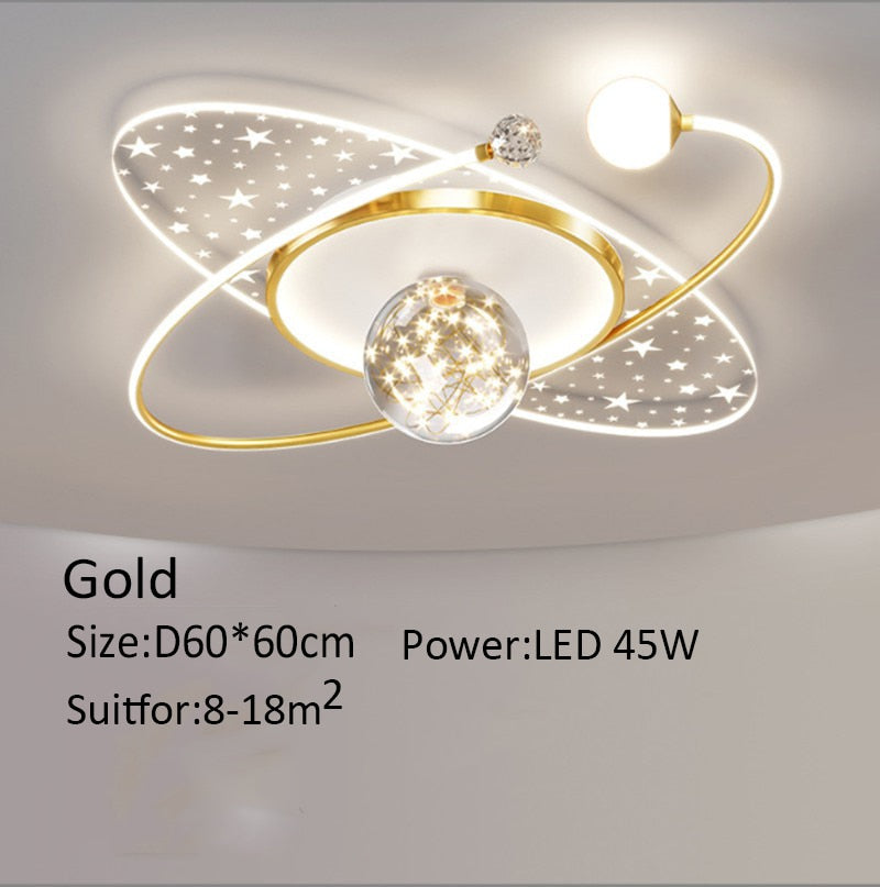 Modern Bedroom Ceiling Lamp Personalized Gypsophila Children's Room Chandelier Creative LED Study Room Interior Decoration Lamps
