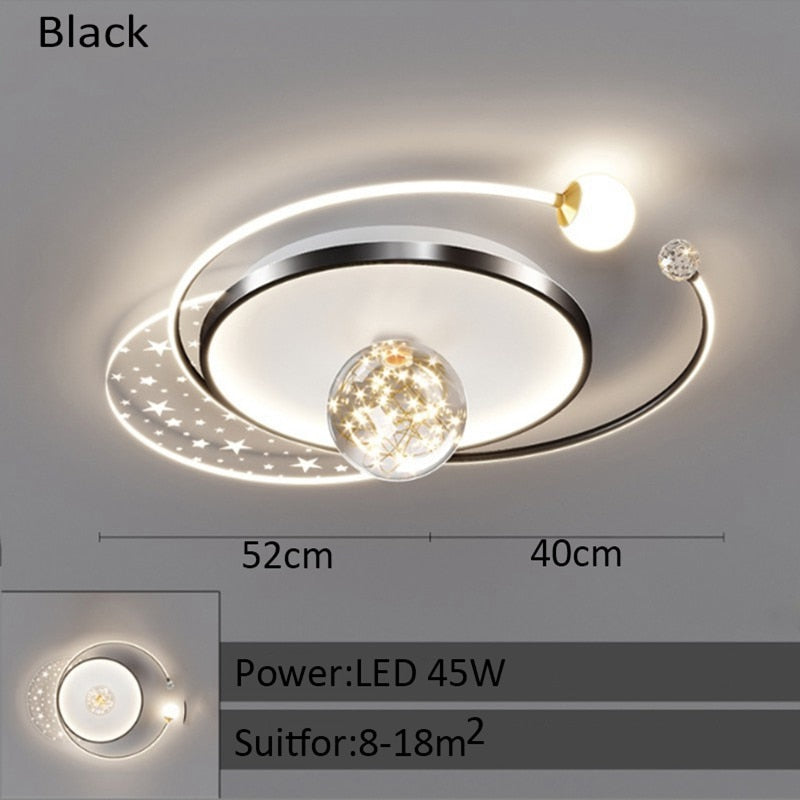Modern Bedroom Ceiling Lamp Personalized Gypsophila Children's Room Chandelier Creative LED Study Room Interior Decoration Lamps