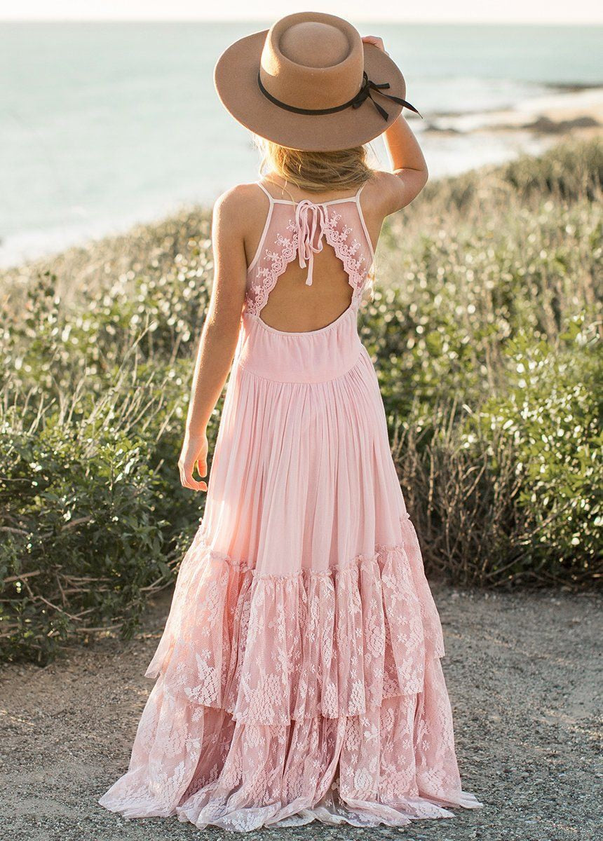 Summer Girls Lace Chiffon Dresses Kids Flower Girl Wedding Princess Party Dress Vestidos Costume Children Clothing For 4-14Years - https://www.luxenorstore.com