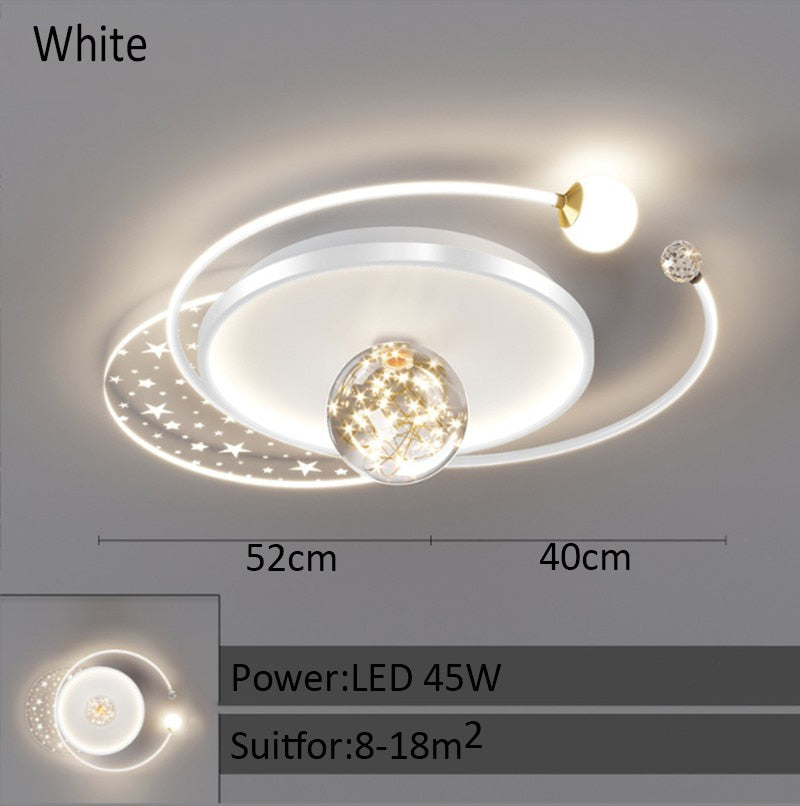 Modern Bedroom Ceiling Lamp Personalized Gypsophila Children's Room Chandelier Creative LED Study Room Interior Decoration Lamps