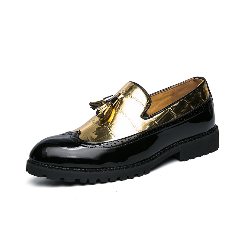 New Tassel Casual Loafers Men Leather Shoes Fashion Wedding Party Shoes Luxury Men Designer Business Flats Shoes Plus Size 38-47