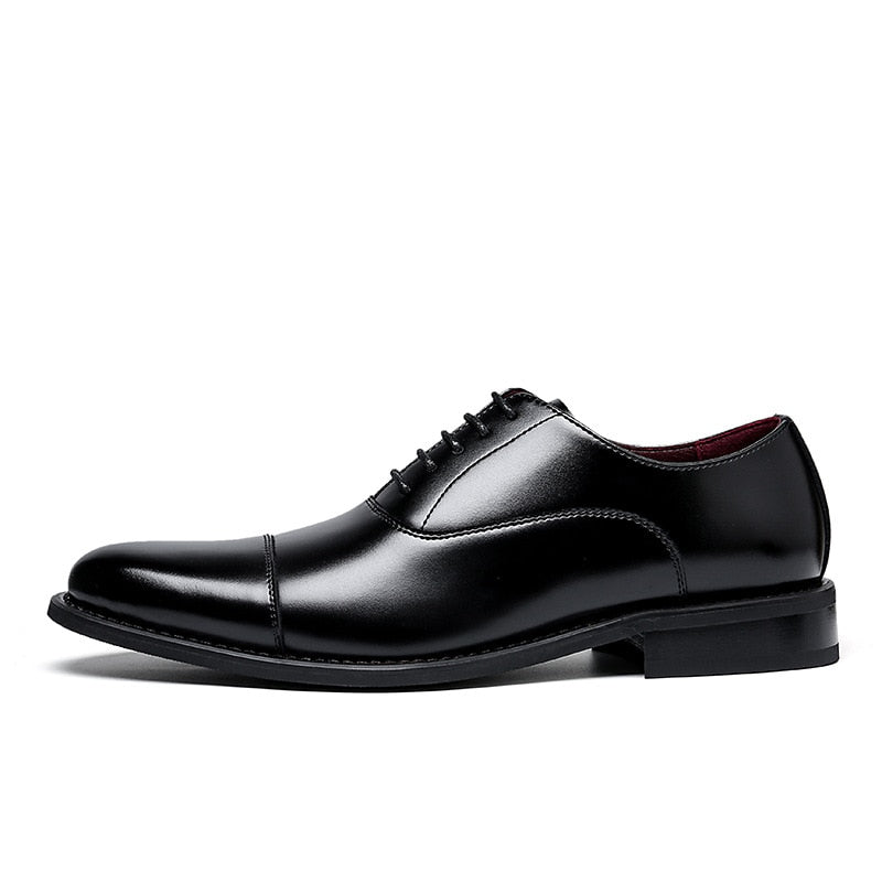 New Men's Bullock Style Leather Shoes Shoes Men Spring Autumn Handmade Leather Lace-Up British Formal Business Shoes 38-45