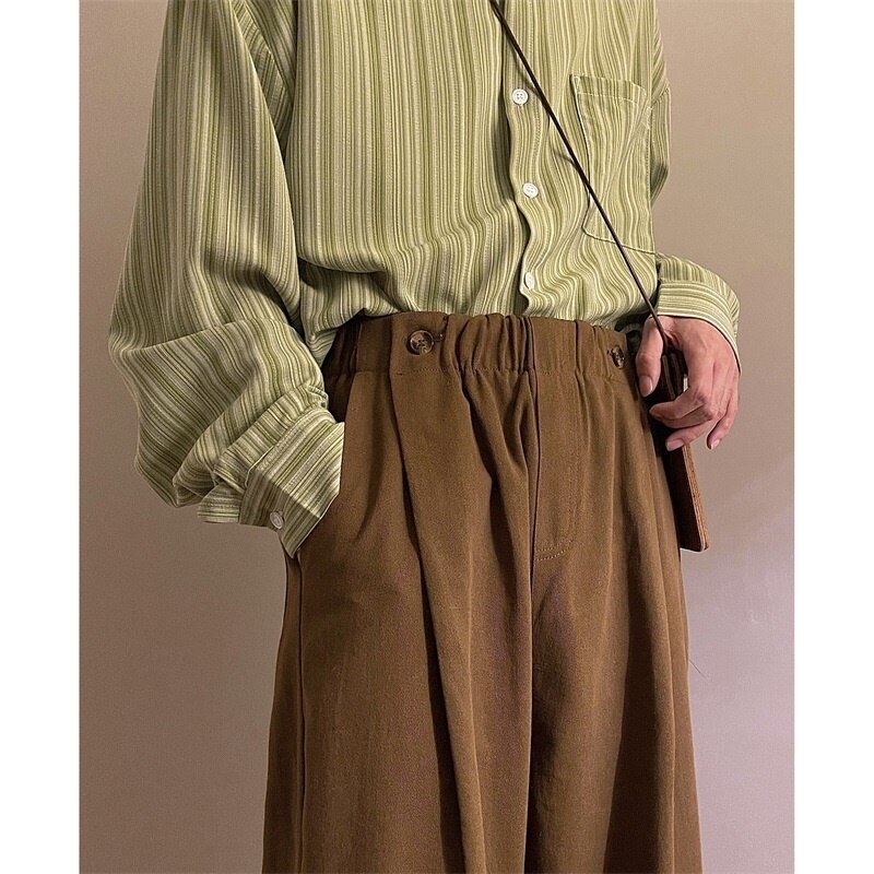 Harajuku Style Men's Cotton Casual Trousers New Fashion Streetwear Pants For Men Male Loose Wide-leg City-boy Sweatpants