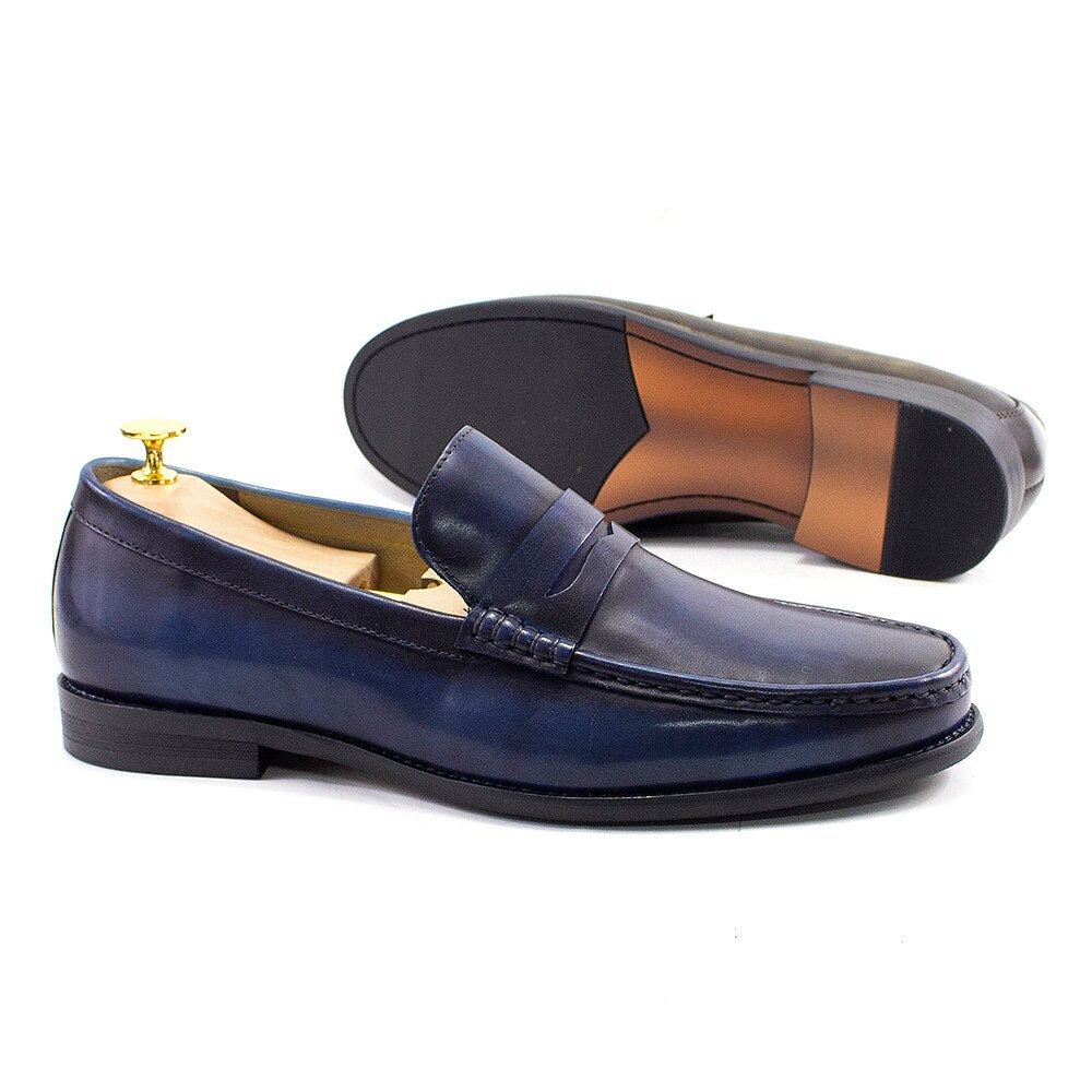 Luxury Men's Penny Loafers Genuine Leather Male Casual Office Business Dress Shoes for Men Fashion Party Wedding Formal Footwear