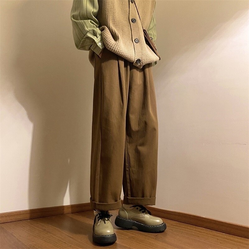 Harajuku Style Men's Cotton Casual Trousers New Fashion Streetwear Pants For Men Male Loose Wide-leg City-boy Sweatpants