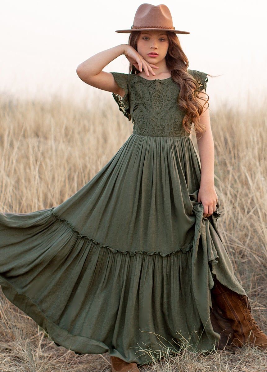 Summer Girls Lace Chiffon Dresses Kids Flower Girl Wedding Princess Party Dress Vestidos Costume Children Clothing For 4-14Years - https://www.luxenorstore.com