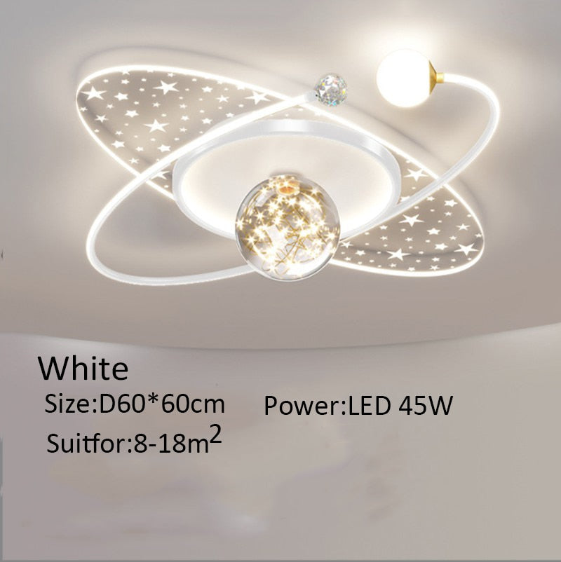 Modern Bedroom Ceiling Lamp Personalized Gypsophila Children's Room Chandelier Creative LED Study Room Interior Decoration Lamps