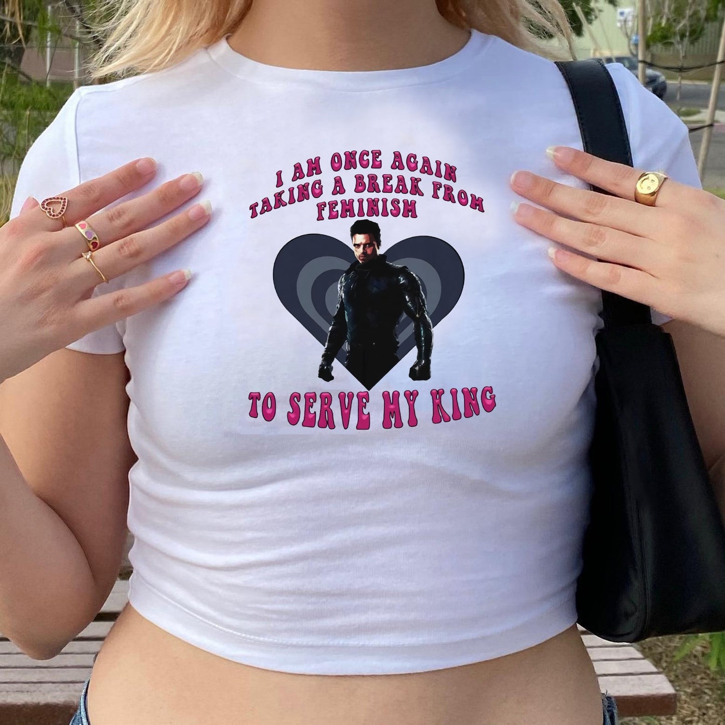 Bucky's Girl Shirt Retro Style Crop Baby Tee Cool Bucky Barnes T-shirt Y2k Barnes 1917 Sebastian Stan Graphic Tee Fans Gift